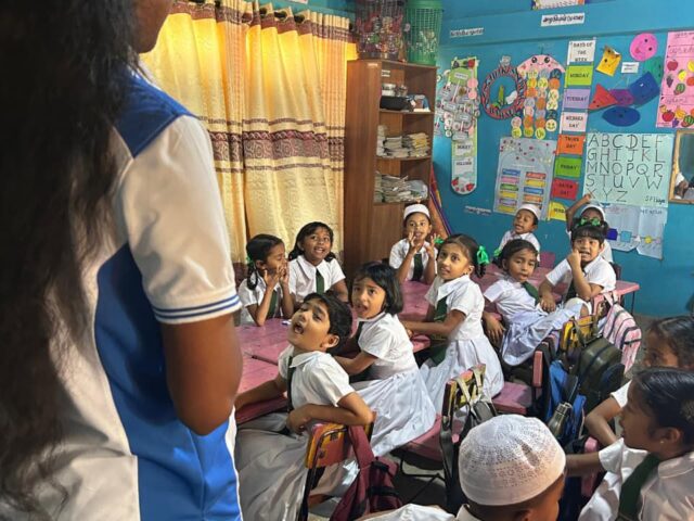 Zero Plastic at University of Vavuniya: Bottle Cap Counting and ABC Match for Grade 1