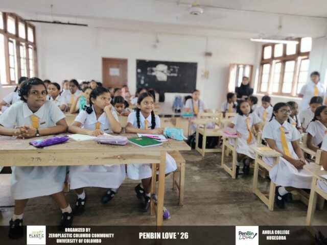 Pen Bin Love Launch at Anula Vidyalaya – ZeroPlastic Colombo and University of Colombo Unite to Reduce Plastic Pen Waste