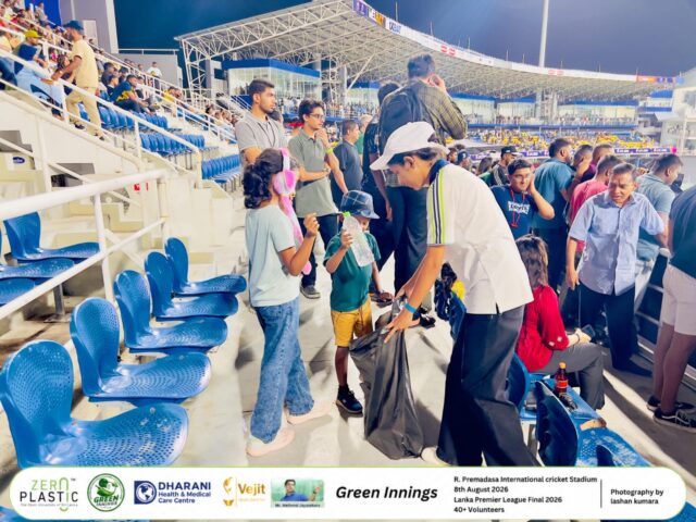 Green Innings Volunteers Collect 100 kg of Waste During LPL Final Initiative