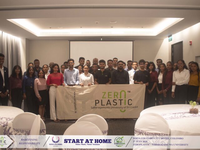 Project Start at Home brought environmental awareness directly into the workplace, with the Zero Plastic Community of Sabaragamuwa University of Sri Lanka delivering an educational programme for the staff of Sofia Colombo City Hotel under the theme “Plastic-Free Homes for a Sustainable Future.”

The programme focused on reducing household plastic use through practical knowledge and hands-on activities. Participants took part in an awareness session covering the 5R concept, waste management, sustainable living, and eco-friendly alternatives. Interactive activities including Plastic Hunt, Find the Alternative, a quiz, Action Plan Cards, and a Reflection Wall helped participants engage with the topic in a practical way.

By connecting everyday household habits to plastic reduction, the programme encouraged participants to consider environmentally responsible choices beyond the workplace. Taking awareness into homes is one of the most meaningful ways to extend the reach of plastic reduction efforts.

The project was organized and delivered by the Organizing Committee and Executive Committee of the Zero Plastic Community of Sabaragamuwa University of Sri Lanka.

Want to get involved or learn more? Start here: https://wkf.ms/3EZOTEs

#ZeroPlasticMovement #YouthLead #PlasticCrisis #SabaragamuwaUniversity